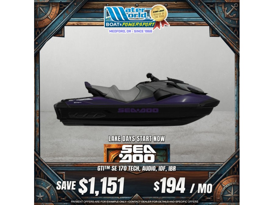 2025 Sea-Doo GTI SE 170 Tech Audio iDF iBR